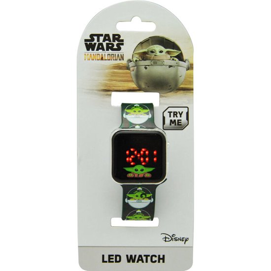 Star Wars Horloge Led Mandelorian Digitaal bol