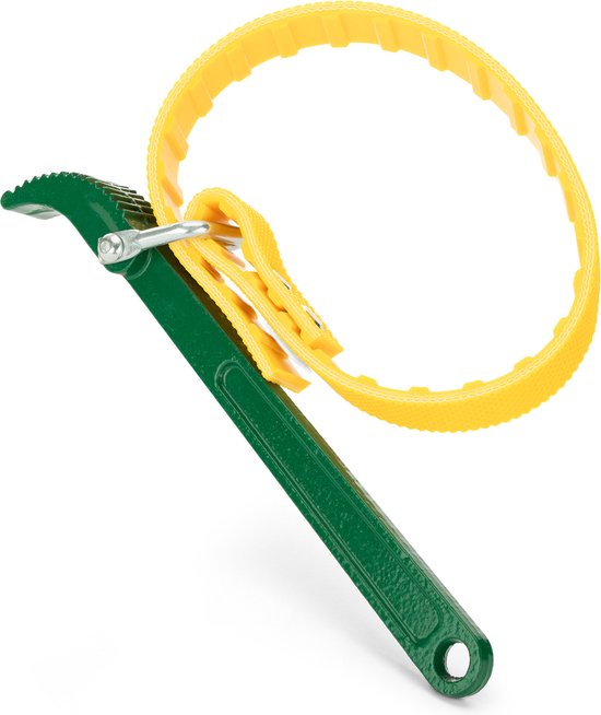 Navaris oliefiltersleutel met band - Bandsleutel voor het openen van oliefilters - Geschikt voor doppen tot 200 mm Ø - Voor een optimale grip