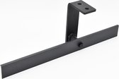 Barnwoodweb Schuifdeursysteem Recht met plafondmontageset - Complete set - 200 cm rail - Zwart