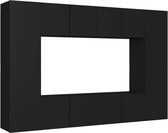 vidaXL-8-delige-Tv-meubelset-spaanplaat-zwart
