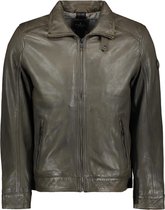 Donders Jas Leather Jacket 52318 690 Green Olive Mannen Maat - 56
