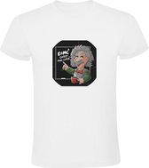 Albert Einstein Heren T-shirt | coffee | natuurkunde | intelligentie | slim | koffie | Wit
