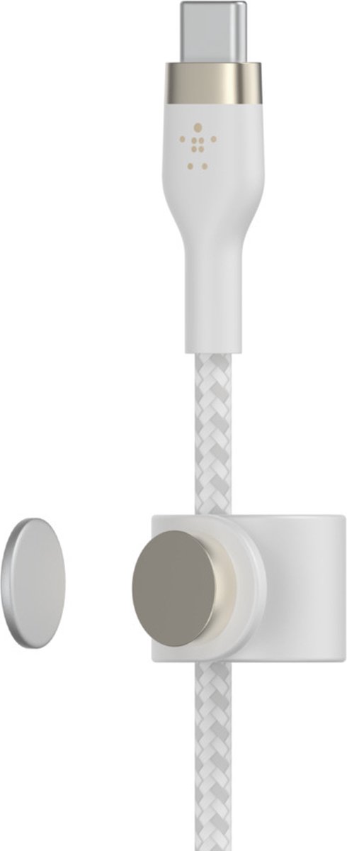 Belkin Boostcharge Usb-c-naar-usb-c 2.0 Gevlochten Siliconen 2 M Wit