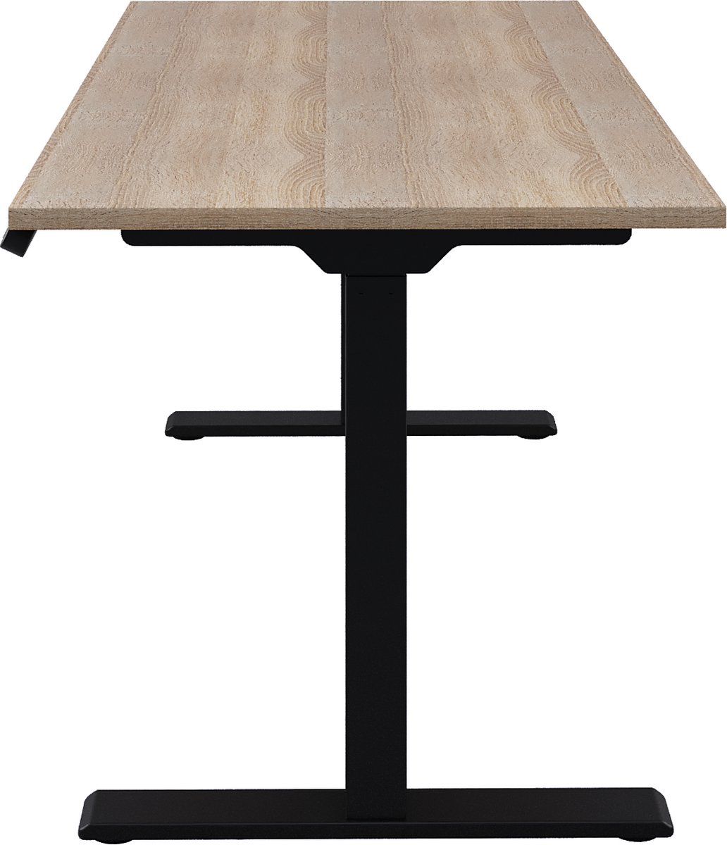 vidaXL Monitorstandaard met lades, zwart eiken, 50x27x15 cm, bewerkt hout
