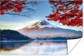 Poster De Japanse Fuji berg in Azië tijdens de herfst - 30x20 cm