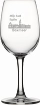 Gegraveerde witte wijnglas 26cl Boxmeer
