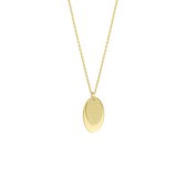 Geelgouden Collier ovaal poli/mat 0 4023077