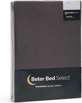 Beter Bed Select Hoeslaken Beter Bed Select Jersey - 100 x 200/210/220 cm - antraciet