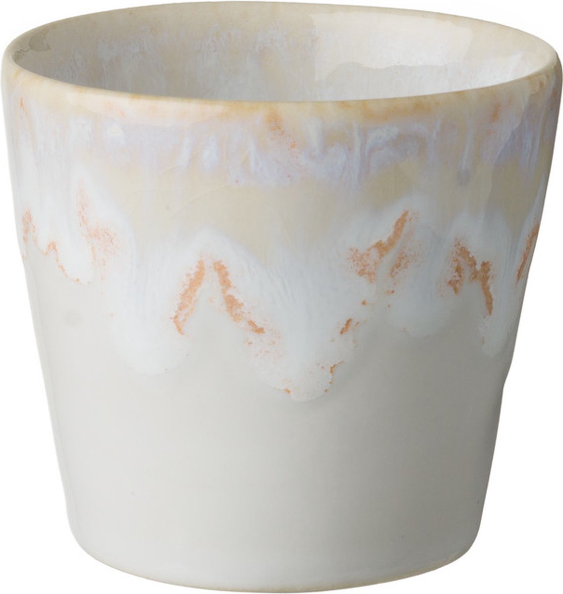 Costa Nova - servies - lungo kop - Grespresso wit - aardewerk - set van 8 - H 7,5 cm