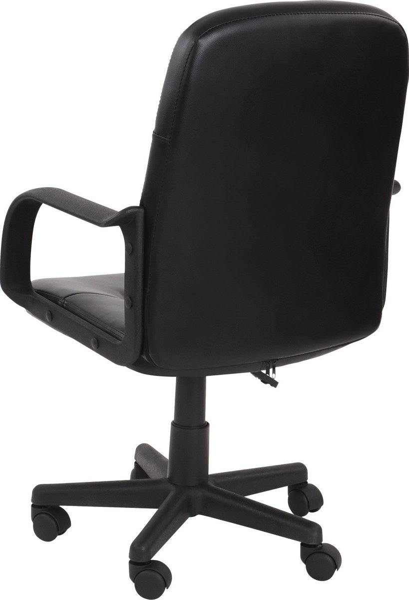 MIADOMODO® Bureaustoel met Armleuningen - In Hoogte Verstelbaar, Midden Rugleuning, Kunstleer, Zwart - Draaibaar, Directie, Gaming, Computer Bureaustoel, Werkstation Meubilair voor Thuis & Kantoor MIADOMODO® Bureaustoel met Armleuningen - In Hoogte Verstelbaar, Midden Rugleuning, Kunstleer, Zwart - Draaibaar, Directie, Gaming, Computer Bureaustoel, Werkstation Meubilair voor Thuis & Kantoor