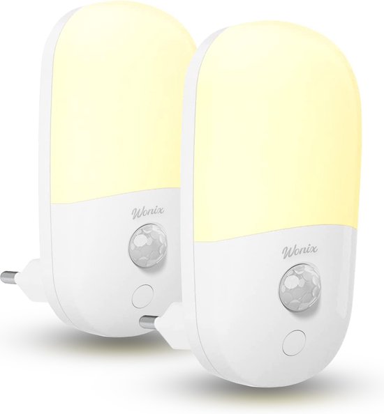 Wonix® - Nachtlampje Stopcontact - Kinderen & Volwassenen - met  Bewegingssensor - met... | bol.com