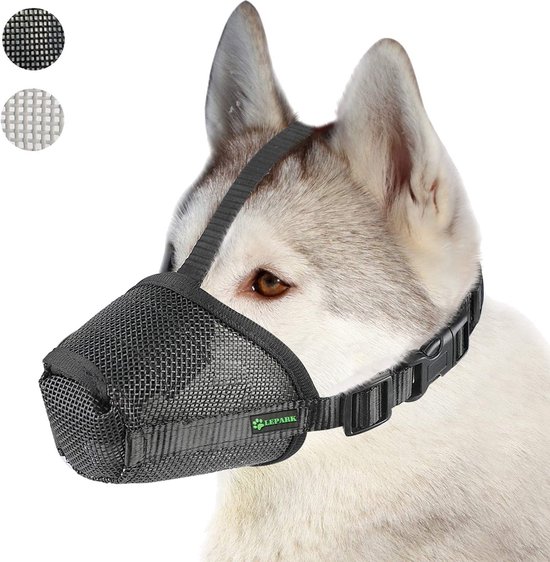 Muselière pour chien en nylon noir