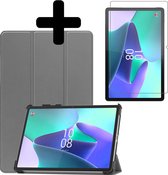 Hoes Geschikt voor Lenovo Tab P11 Pro Hoes Luxe Hoesje Case Met Uitsparing Geschikt voor Lenovo Pen Met Screenprotector - Hoesje Geschikt voor Lenovo Tab P11 Pro Hoes Cover - Grijs .