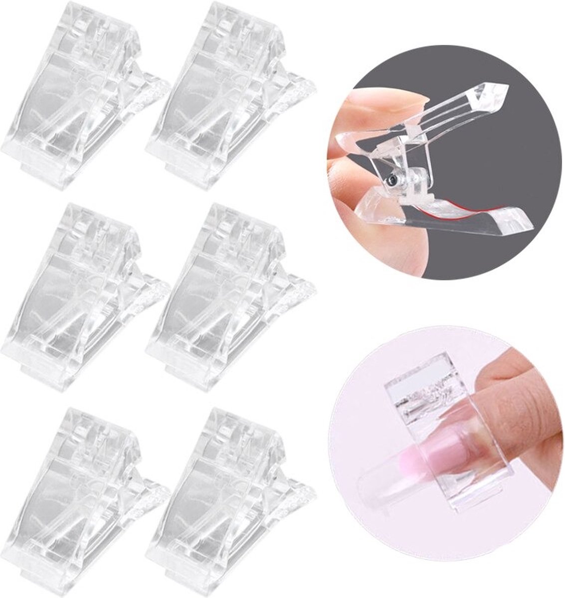 Goedkoopste WiseGoods Luxe Nagelklem Set - Nagel Klemmen - Nagellak Remover Clips - Manicure Klem - Tools Voor Nagels - Nail Art Tool - 10st