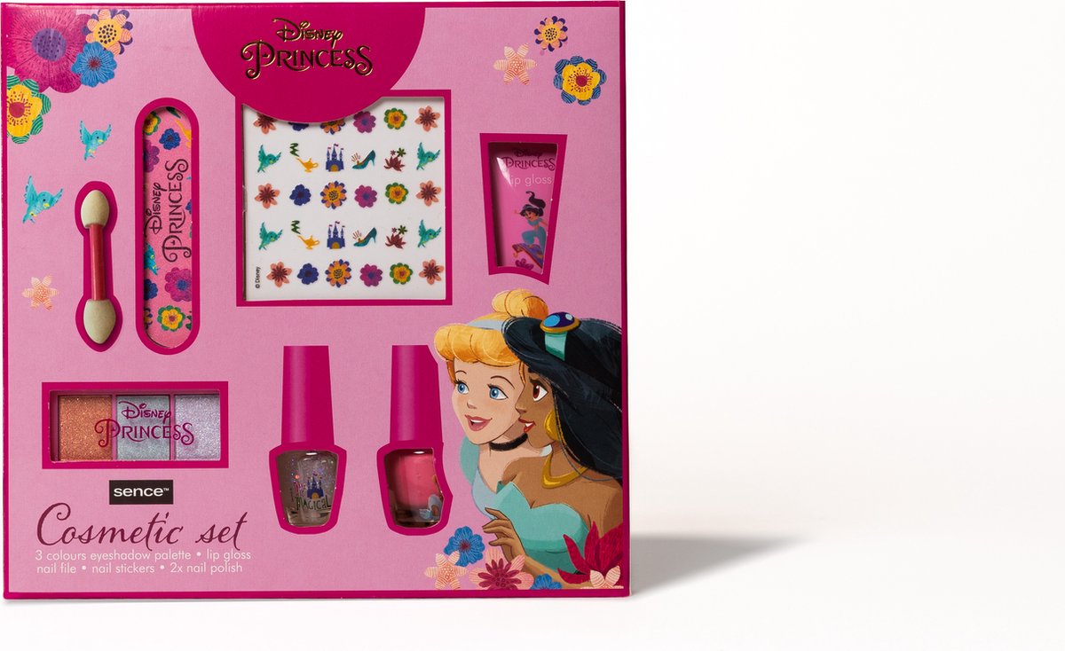 Disney Produits - Coffret Princesses Coffret 3 Vernis & Autocollants pour  Ongles - Enfant