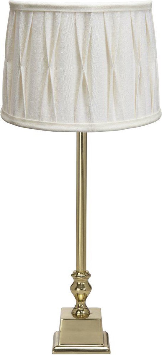 PR Home - Tafellamp Linné Goud Stiksel Gebroken Wit 51 cm