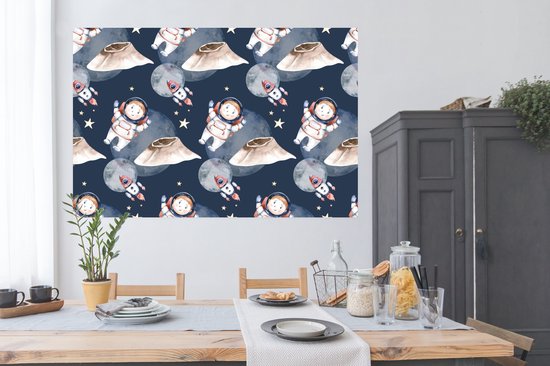 Poster Espace - Fusée - Astronaute - Garçons - Filles - Enfants - Enfant - 180x120 cm XXL