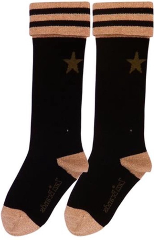 Lovestation22-Girls Starry socks -Black Gold Kaki