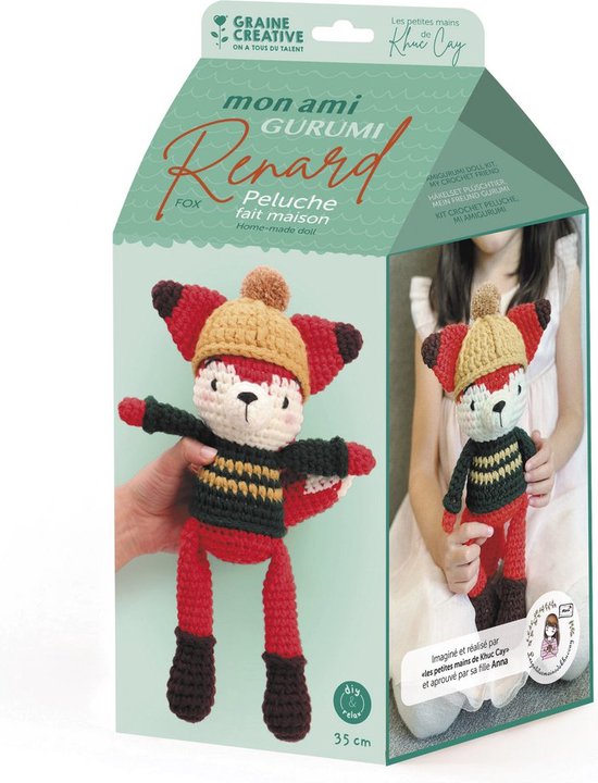 Haakpakket Vos | Schattige Knuffeltjes | Haakkit Vosje | Speelgoed | Baby Cadeau | Kraamcadeau | Haken | Amigurumi pakket | Kerst Cadeau