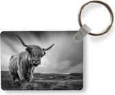 Sleutelhanger - Koeien - Schotse hooglander - Natuur - Dieren - Zwart wit - Uitdeelcadeautjes - Plastic