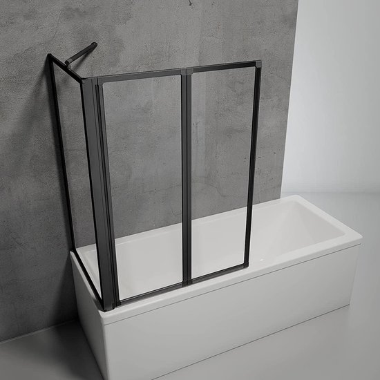 Augment lokaal Oriënteren Schulte badwand - 2 delig met zijwand - voor een bad van 70 cm -  89x70x121cm - zwart -... | bol.com