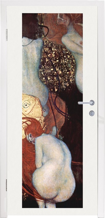 Deursticker Goldfish - Gustav Klimt - 90x205 cm - Deurposter