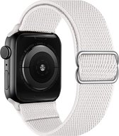 Bracelet de montre adapté pour Apple Watch 1-8 / SE - Nylon 38/40/41 mm avec boucle réglable - Wit