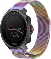 Strap-it Milanees smartwatch bandje - geschikt voor Polar Vantage M / M2 / Grit X / Grit X Pro - regenboog