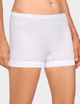Taille directior - dames short 148 katoenen boord - Senioren ondergoed - Vrouwen boxershort korte pijpjes - Zachte boorden - 60 - Wit