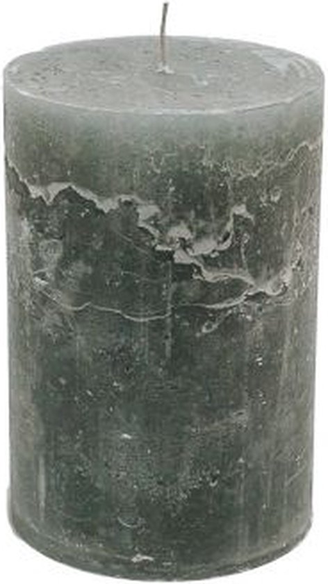 Bougie pilier - Grijs - 10x15cm - paraffine - lot de 3
