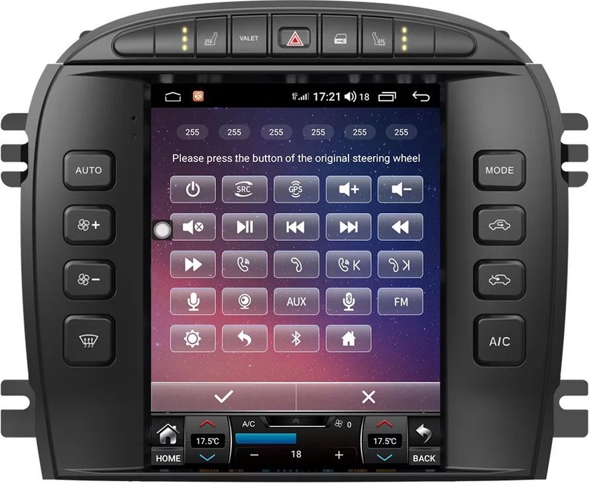 Navigatiesysteem auto met scherm - autoradio geschikt voor CarPlay en Android auto - bluetooth radio - geschikt voor Jaguar S Type 2002-2008