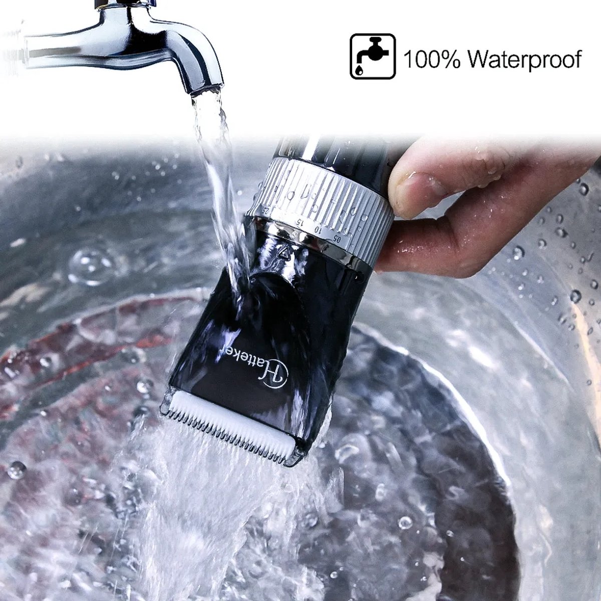 HATTEKER RFC690 Tondeuse Mannen Haartrimmer Baardtrimmer Led