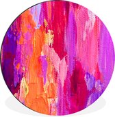 WallCircle - Wandcirkel - Muurcirkel - Acrylschilderij met felle kleuren - Aluminium - Dibond - ⌀ 30 cm - Binnen en Buiten