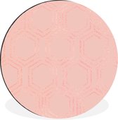 WallCircle - Wall Circle - Wall Circle - Rose - Motifs - Luxe - Aluminium - Dibond - 120x120 cm - Intérieur et Extérieur XXL