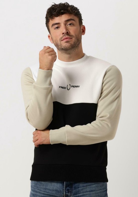 Fred Perry Colour Block Sweatshirt Truien Vesten Heren Sweater Hoodie Vest . bol