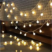 Partylights tuinverlichting - 80 stuks LED - Lichtsnoer - Lampjes Slinger - Connector tot 10 meter lang! - Warm Wit Licht - Kerstverlichting – Feestverlichting - Geschikt voor binnen en buiten