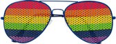 Boland - Partybril Rainbow Rock Multi - Volwassenen - Pride - Pride