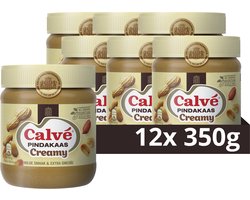 Calvé Pindakaas - Creamy - extra smeuïg met milde smaak - 12 x 350 g