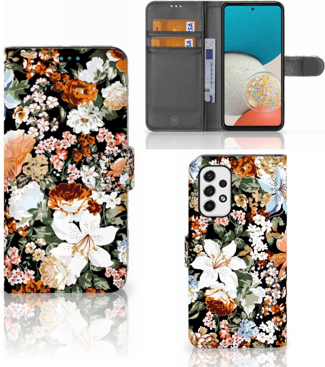 Hoesje voor Samsung Galaxy A53 Dark Flowers