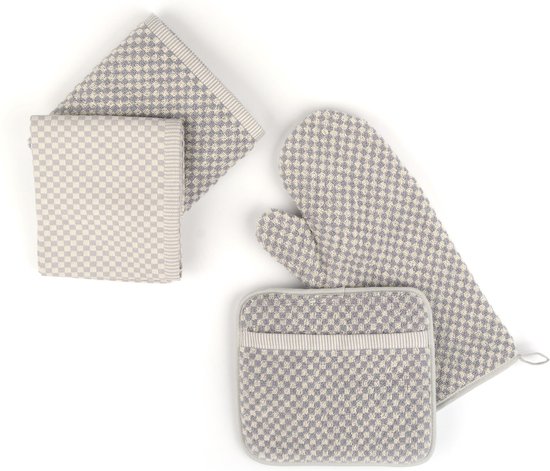 Torchon Bunzlau Castle Small Check Gris