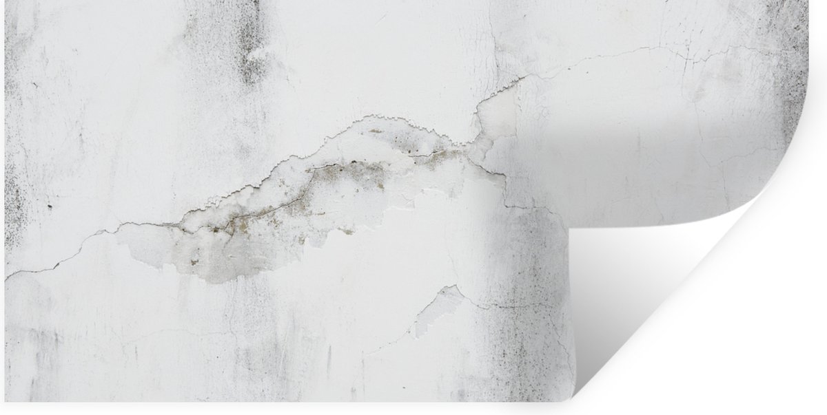 Muurstickers - Sticker Folie - Beton - Grijs - Wit - 160x80 cm - Plakfolie - Muurstickers 