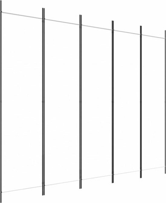 vidaXL Kamerscherm met 5 panelen 250×200 cm stof wit