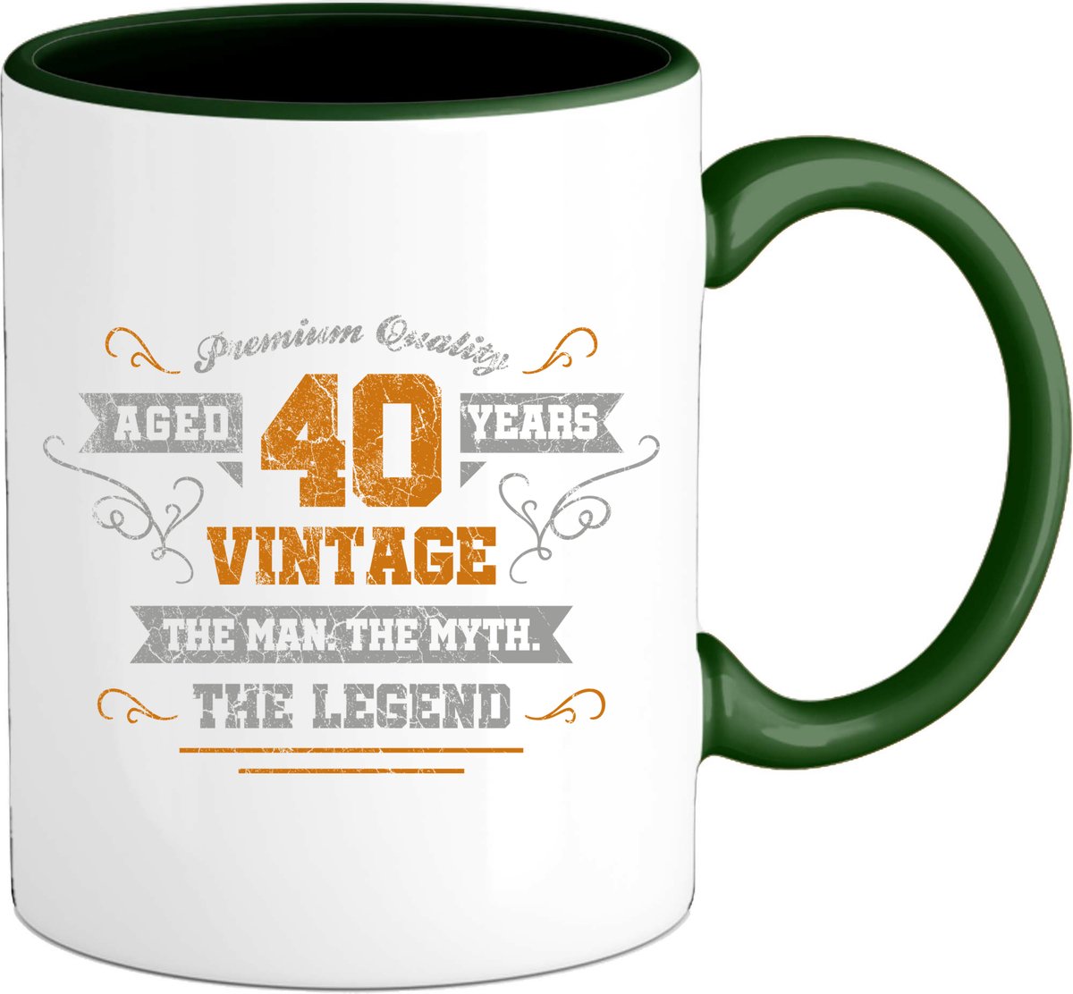 40 Jaar vintage legend - Verjaardag cadeau - Kado tip - Mok - Bottle Groen