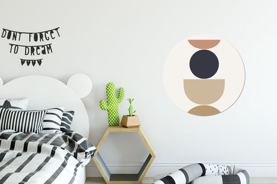 Wall Circle - Wall Circle Indoor - Cercle - Figures Géométriques - Abstrait - 60x60 cm - Décoration murale - Peintures Ronds