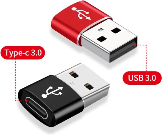 Adaptateur USB-C (mâle) Vers USB-A (femelle), 1 Pièce/3 Pièces