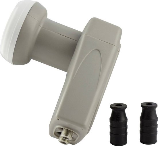 SCHWAIGER -TVSET3- Camping Sat Systeem | Schotelantenne | 40 cm | Staal | Enkele LNB | 1 deelnemer | Sat-Finder | Aansluitkabel | 10 m | Statief | Aluminium | LED TV | 23,6 inch | lichtgrijs
