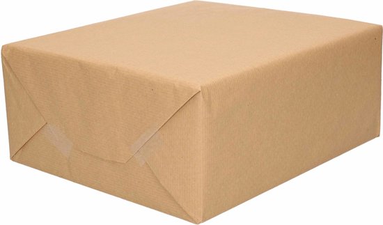 4x rouleaux de papier d'emballage kraft/papier de couverture marron/jaune 200 x 70 cm/papier cadeau/papier d'expédition/papier de couverture