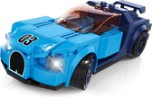 Race auto bugatti - Racewagen - Bouwstenen - Blauw