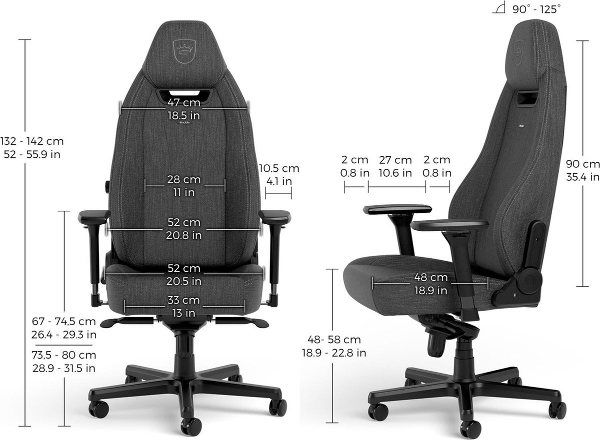Noblechairs Legend TX serie gamestoel antraciet – foto 5