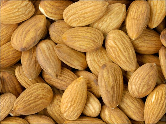 Foto: Fotobehangkoning behang vliesbehang fotobehang tasty almonds amandel 250 x 193 cm